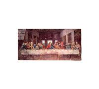 Artopweb EarthArt Total Gloss 50 × 100 cm Tableau brillant à miroir léger, prêt à accrocher, décoration maison, art design italien écologique - The Last Supper de Da Vinci Leonardo