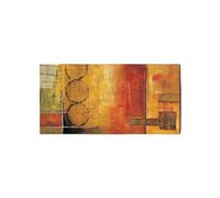 Artopweb EarthArt Total Gloss 50 × 100 cm Tableau brillant à miroir léger, prêt à accrocher, décoration maison, art design italien écologique - Abstract Geometric Colors of Art Studio
