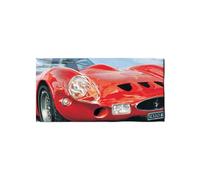 Artopweb EarthArt Total Gloss 50 × 100 cm Tableau brillant à miroir léger, prêt à accrocher, décoration de la maison, art design italien écologique - Red car di Art Studio