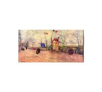 Artopweb EarthArt Total Gloss 50 × 100 cm Tableau brillant à miroir léger prêt à accrocher Eco-Friendly - Street scene in the Montmartre, Le Moulin à? Poivre de Van Gogh Vincent