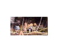 Artopweb EarthArt Total Gloss 50 × 100 cm Tableau brillant à miroir léger prêt à accrocher écologique - Peasants surprised by a violent storm par Hokusai Katsushika