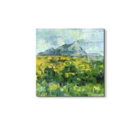 Artopweb EarthArt Total Gloss 50×70 cm | Tableau brillant à miroir, léger et prêt à accrocher | Décoration de la maison Art Design Italien Eco-Friendly - Mount St. Victiore de Cezanne Paul