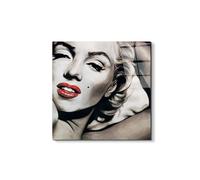 Artopweb EarthArt Total Gloss 50×70 cm | Tableau brillant à miroir, léger et prêt à accrocher | Décoration de la maison Art Design Italien Eco-Friendly - Homage to Marilyn Red and White par Art Studio