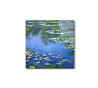 Artopweb EarthArt Total Gloss 50×70 cm | Tableau brillant à miroir, léger et prêt à accrocher | Décoration de la maison Art Design Italien Eco-Friendly - Water Lilies par Monet Claude