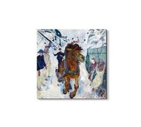 Artopweb EarthArt Total Gloss 50×70 cm | Tableau brillant à miroir, léger et prêt à accrocher | Décoration de la maison Art Design Italien Eco-Friendly - Galloping Horse par Munch Edvard
