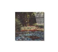 Artopweb EarthArt Total Gloss 50×70 cm | Tableau brillant à miroir, léger et prêt à accrocher | Décoration de la maison Art Design Italien Eco-Friendly - Water Lily Pond I de Monet Claude