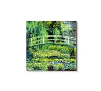 Artopweb EarthArt Total Gloss 50×70 cm | Tableau brillant à miroir, léger et prêt à accrocher | Décoration de la maison Art Design Italien Eco-Friendly - Homage to Monet - Le Pont Japonais d'Art