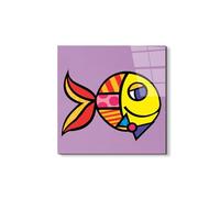 Artopweb EarthArt Total Gloss 50×70 cm | Tableau brillant à miroir, léger et prêt à accrocher | Décoration de la maison Art Design Italien Eco-Friendly - Fancy boy fish par Art Studio