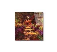 Artopweb EarthArt Total Gloss 50×70 cm | Tableau brillant à miroir, léger et prêt à accrocher | Décoration de la maison Art Design Italien Eco-Friendly - Path in Monets garden in Giverny de My Store