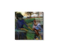 Artopweb EarthArt Total Gloss 50×70 cm | Tableau brillant à miroir, léger et prêt à accrocher | Décoration de la maison Art Design Italien Eco-Friendly - Conversation par Degas Edgar