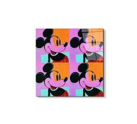 Artopweb EarthArt Total Gloss 50 x 70 cm | Tableau brillant à miroir, léger et prêt à accrocher | Décoration de la maison Art Design Italien Eco-Friendly - Homage to Andy - Mickey Mouse par Art Studio