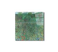 Artopweb EarthArt Total Gloss 50 x 70 cm | Tableau brillant à miroir, léger et prêt à accrocher | Décoration de la maison Art Design Italien Eco-Friendly - Female act with Animals de Klimt Gustav
