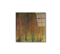 Artopweb EarthArt Total Gloss 50 x 70 cm | Tableau brillant à miroir, léger et prêt à accrocher | Décoration de la maison Art Design Italien Eco-Friendly - Tannenwald II de Klimt Gustav