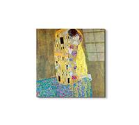 Artopweb EarthArt Total Gloss 50 x 70 cm | Tableau brillant à miroir, léger et prêt à accrocher | Décoration de maison Art Design Italien Eco-Friendly - The Kiss 2" par Klimt Gustav