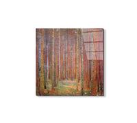 Artopweb EarthArt Total Gloss 50 x 70 cm | Tableau brillant à miroir, léger et prêt à accrocher | Décoration de la maison Art Design Italien Eco-Friendly - Tannenwald I de Klimt Gustav
