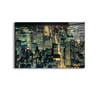 Artopweb EarthArt Total Gloss 53×80 cm Tableau brillant à miroir léger, prêt à accrocher, décoration maison, art design italien écologique - Empire state building par Art Studio