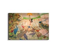 Artopweb EarthArt Total Gloss 53 × 80 cm Tableau brillant à miroir léger, prêt à accrocher, décoration maison, art design italien écologique - oiseaux d'art studio