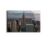 Artopweb EarthArt Total Gloss 53 × 80 cm Tableau brillant à miroir léger, prêt à accrocher, décoration maison, art design italien écologique - Empire View, NYC de Tom Eversley