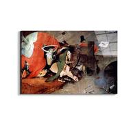 Artopweb EarthArt Total Gloss 53 × 80 cm Tableau brillant à miroir léger, prêt à accrocher, décoration maison, art design italien écologique - Temptation of St Anthony, detail de Bosch Hieronymus