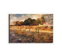 Artopweb EarthArt Total Gloss 53 × 80 cm Tableau brillant à miroir léger, prêt à accrocher, décoration maison, art design italien écologique - The Banks of the Seine de Van Gogh Vincent
