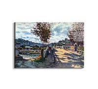 Artopweb EarthArt Total Gloss 53 × 80 cm Tableau brillant à miroir léger, prêt à accrocher, décoration maison, art design italien écologique - The Seine at Bougival de Monet Claude