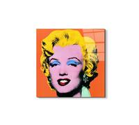 Artopweb EarthArt Total Gloss 58 x 58 cm Tableau brillant à miroir léger, prêt à accrocher, décoration maison, art design italien écologique - Homage to Andy - Shot Orange Marilyn. 1964"