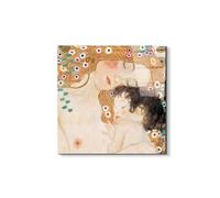 Artopweb EarthArt Total Gloss 58 x 58 cm Tableau brillant à miroir léger, prêt à accrocher, décoration maison, art design italien écologique - Homage to Klimt - Three ages of life by Art Studio