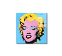 Artopweb EarthArt Total Gloss 58 x 58 cm Tableau brillant à miroir léger, prêt à accrocher, décoration maison, art design italien écologique - Homage to Andy - Shot Blue Marilyn, 1964" par Art Studio