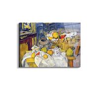 Artopweb EarthArt Total Gloss 58 x 78 cm Tableau brillant à miroir léger, prêt à accrocher, décoration maison, art design italien écologique, Still Life with Fruit Basket par Cezanne Paul