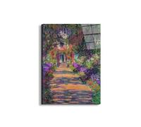 Artopweb EarthArt Total Gloss 78 × 58 cm Tableau brillant à miroir léger prêt à accrocher décoration maison art design italien écologique - Homage to Monet - Une Alle Du Jardin De Giverny