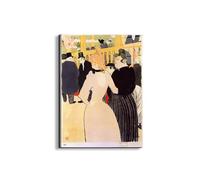 Artopweb EarthArt Total Gloss 80 × 60 cm Cadre brillant à miroir léger, prêt à accrocher écologique - At the Moulin Rouge. la Goulue and her sister de Toulouse-Lautrec