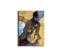 Artopweb EarthArt Total Gloss 80 × 60 cm Tableau brillant à miroir léger, prêt à accrocher, décoration maison, art design italien écologique - Mary Cassatt with her dog de Degas Edgar