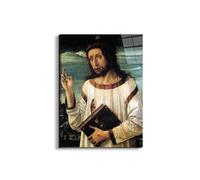 Artopweb EarthArt Total Gloss 80 × 60 cm Tableau brillant à miroir léger, prêt à accrocher, décoration maison, art design italien écologique - Christ in thorns di Bellini Giovanni