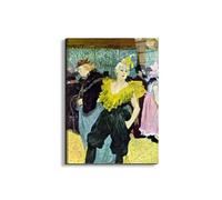 Artopweb EarthArt Total Gloss 80 × 60 cm Tableau brillant à miroir léger, prêt à accrocher, décoration maison, art design italien écologique - The clowness de Toulouse-Lautrec