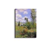 Artopweb EarthArt Total Gloss 80 × 60 cm Tableau brillant à miroir léger, prêt à accrocher, décoration maison, art design italien écologique - Sentier ile Saint-Martin 1880" par Monet Claude