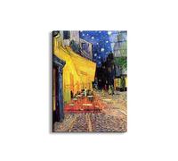 Artopweb EarthArt Total Gloss 80 × 60 cm Tableau brillant à miroir léger, prêt à accrocher, décoration maison, art design italien écologique - The Terrace Cafe_lg de Van Gogh Vincent