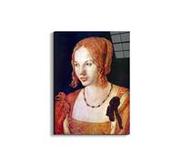Artopweb EarthArt Total Gloss 80 × 60 cm Tableau brillant à miroir léger, prêt à accrocher, décoration maison, art design italien écologique - Portrait of a Venetian par Albrecht Dürer