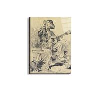 Artopweb EarthArt Total Gloss 80 × 60 cm Tableau brillant à miroir léger prêt à accrocher décoration maison art design italien écologique - The guitar Player de Manet Édouard