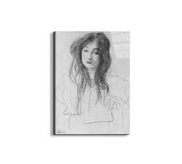 Artopweb EarthArt Total Gloss 80 × 60 cm Tableau brillant à miroir léger, prêt à accrocher, décoration maison, art design italien écologique - Girl with long haies by Klimt Gustav