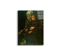 Artopweb EarthArt Total Gloss 80 × 60 cm Tableau brillant à miroir léger, prêt à accrocher, décoration maison, art design italien écologique - Child on Lap de Van Gogh Vincent