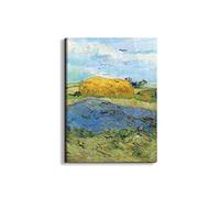 Artopweb EarthArt Total Gloss 80 × 60 cm Tableau brillant à miroir léger, prêt à accrocher, décoration maison, art design italien écologique - Barn on a rainy day par Van Gogh Vincent