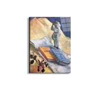 Artopweb EarthArt Total Gloss 80 × 60 cm Tableau brillant à miroir léger prêt à accrocher Eco-Friendly - Still Life with torse. a roses and two novels par Van Gogh Vincent