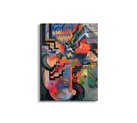 Artopweb EarthArt Total Gloss 80 × 60 cm Tableau brillant à miroir léger prêt à accrocher écologique - Composition colorée (Hommage aOU? Sebastin Johann Bach) par Macke August
