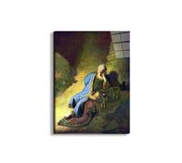 Artopweb EarthArt Total Gloss 80 × 60 cm Tableau brillant à miroir léger prêt à accrocher écologique - Jeremiah mourning over the destruction of Jerusalem de Rembrandt