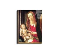 Artopweb EarthArt Total Gloss 80 × 60 cm Tableau brillant à miroir léger prêt à accrocher écologique - The Virgin and Child before an archway par Albrecht Dürer
