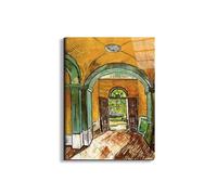 Artopweb EarthArt Total Gloss 80 × 60 cm Tableau brillant à miroir léger prêt à accrocher écologique - The Entrance Hall of Saint-Paul Hospital de Van Gogh Vincent