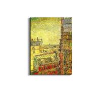 Artopweb EarthArt Total Gloss 80 × 60 cm Tableau brillant à miroir léger prêt à accrocher écologique - View of Paris from Vincent s Room in the Rue Lepic de Van Gogh Vincent
