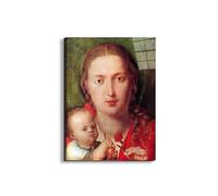 Artopweb EarthArt Total Gloss 80 x 60 cm Tableau brillant à miroir léger, prêt à accrocher, décoration maison, art design italien écologique - Mary with the carnation par Albrecht Dürer