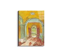 Artopweb EarthArt Total Gloss 80 x 60 cm Tableau brillant à miroir léger, prêt à accrocher, décoration maison, art design italien écologique - Entrance to the Hospital de Van Gogh Vincent