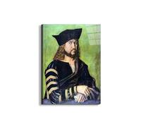 Artopweb EarthArt Total Gloss 80 x 60 cm Tableau brillant à miroir léger, prêt à accrocher, décoration maison, art design italien écologique - Portrait of Friedrich des Weisen par Albrecht Dürer